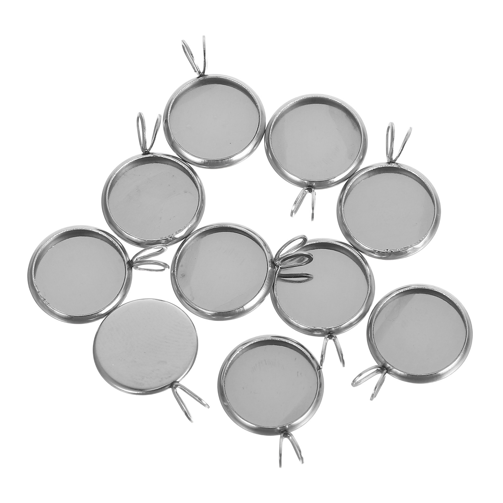 10Pcs 12Mm Round Pendant Tray  - đánh giá và giá Resin Crafts Diy